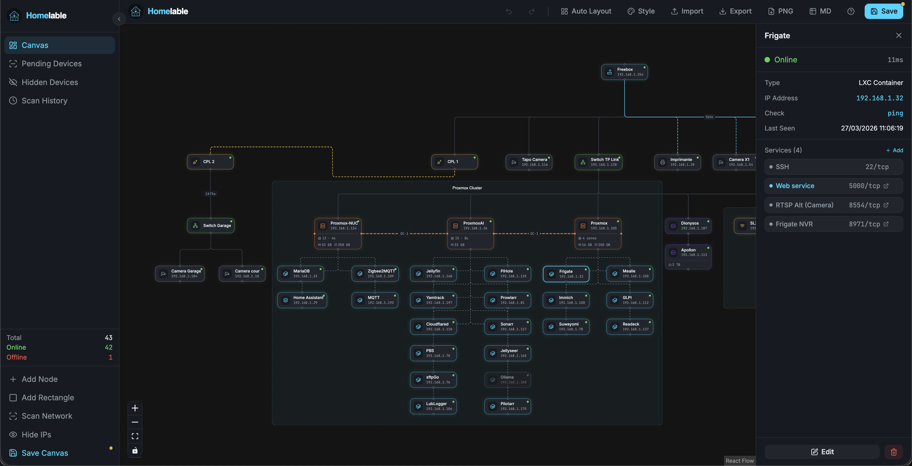 Homelable edit pannel